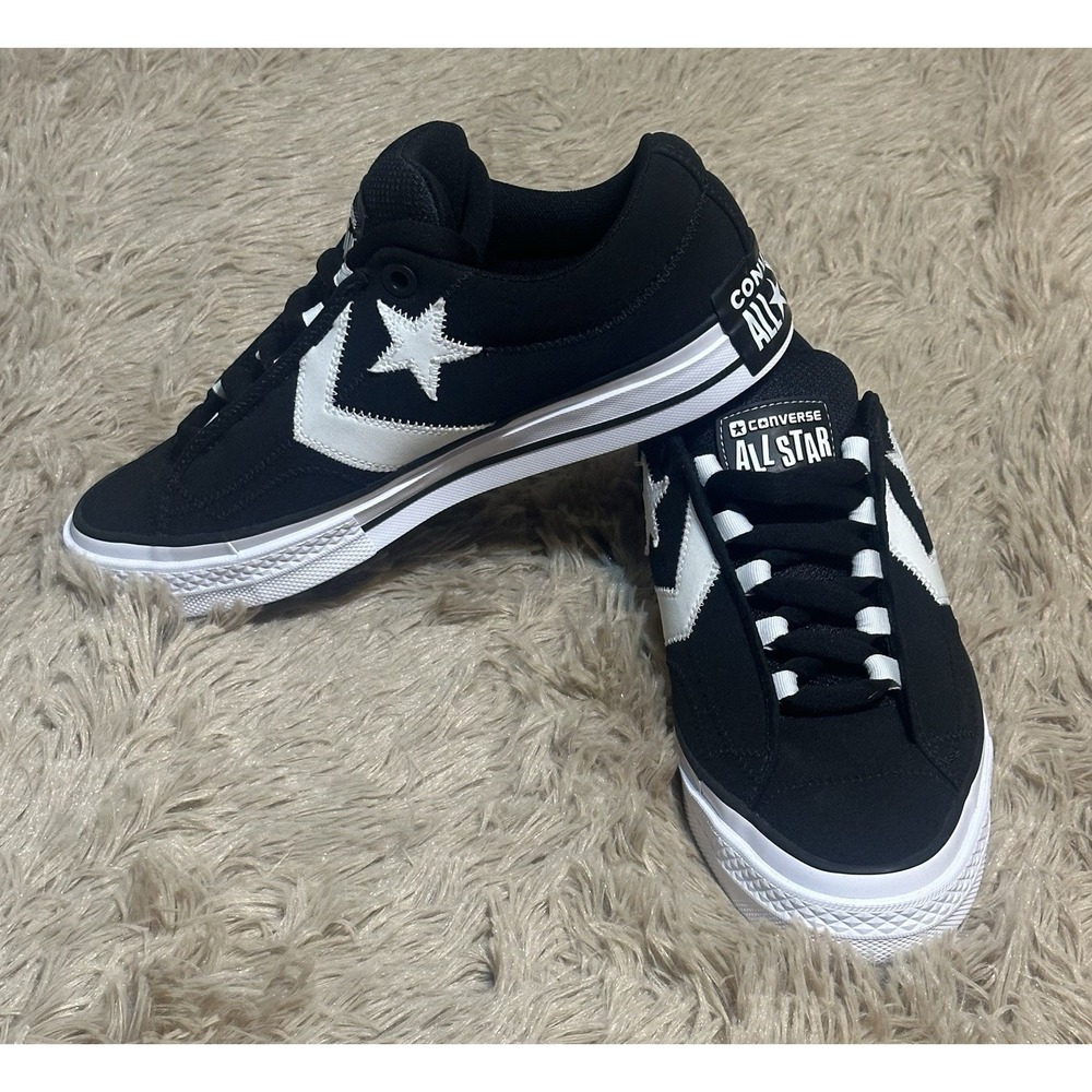 Converse Star Player 76 Puff OX Sneaker Men 8.5 Women 10 Black White Low Top NEW